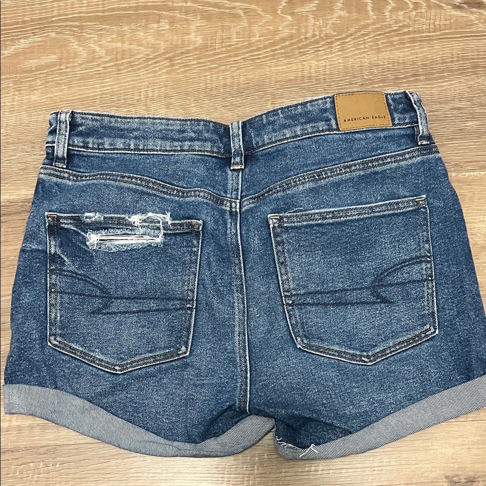American Eagle Outfitters Dark Blue Jean Shorts - Picture 3 of 3